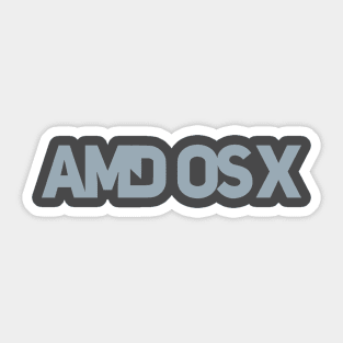 AMD OS X Text Logo Sticker